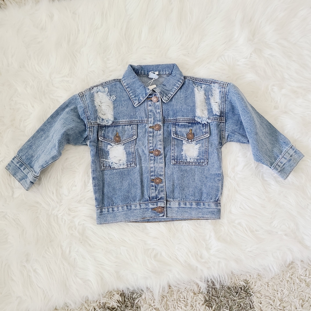 NEW Distressed toddler Jean jacket